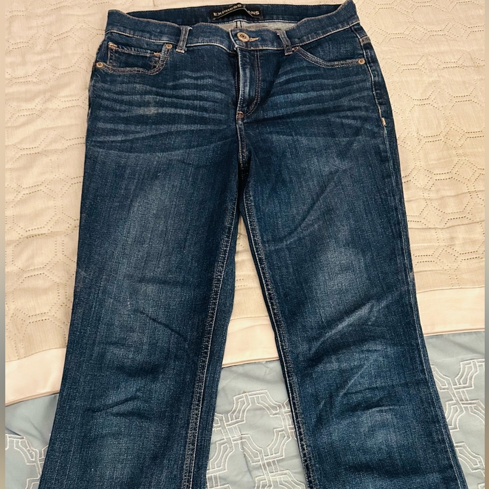 Express Bellcrop high rise jeans
